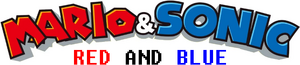 Mario and Sonic Red and Blue logo