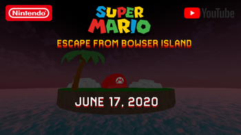 Super Mario Escape From Bowser Island Release Poster