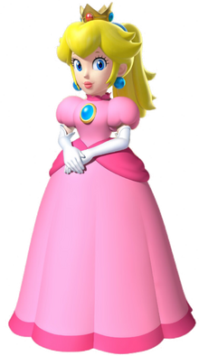 Princess Peach with a ponytail from Mario Kart series and Super Mario 64 DS