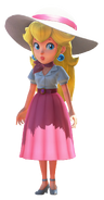 Peach in summer dress