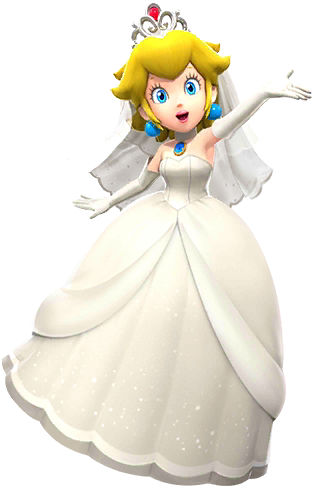 MARIO＆PEACH WEDDING STYLE Super Mario Odyssey Mario & Peach Wedding Dress Style Plush