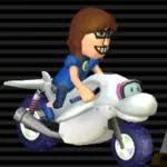 Zzzzz.jpeg (4 KB) A Female Mii on her Dolphin Dasher.
