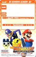 A Waluigi, Mario, Mametchi, and Pac-Man-designed Mario Card.