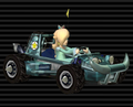 Rosalina in her Offroader.