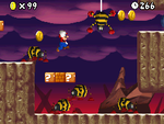 A few Scuttlebugs in World 8-4 (New Super Mario Bros.).