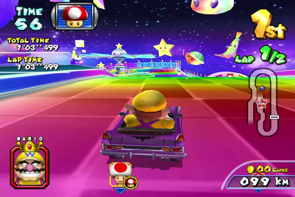 Rainbow Downhill | Mario Kart Racing Wiki | Fandom