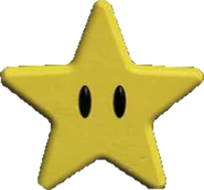 Official artwork of the Starman from Mario Kart 64