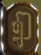 A top-down view of the track in Mirror Mode.