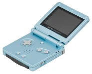 The Pearl Blue Game Boy Advance SP (model AGS-101).