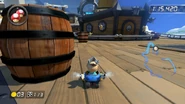 Barrel (Baby Rosalina).jpg (95 KB) Baby Rosalina driving by a Barrel. She avoids it swiftly...