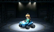 Rosalina and Female Mii's coloration of the Birthday Girl. The shoe is dodger blue, with deep sky blue bows and ribbons with light blue spots on them.