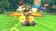 Dry Bowser at the pond portion of the track.