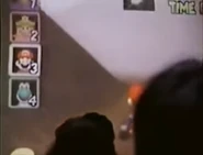 A screenshot that shows the unused sprite. Look at the top, next to "TIME." Note that Mario is in 3rd place.