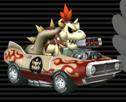 Dry Bowser's Flame Flyer has a tan body with maroon flame design.