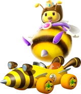 Artwork of Honey Queen with her Bumble V.