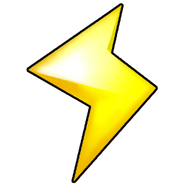 The Lightning icon from Mario Kart Wii.