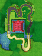 A top-down view of the track in Mirror Mode.
