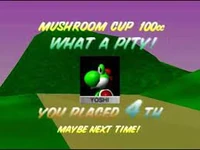Yoshi In 4th.jpg (7 KB) Yoshi in the ending where he gets 4th place or worse