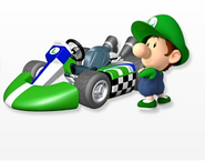 Baby Luigi artwork in Mario Kart Wii.