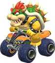 Yoshi in his Standard ATV in Mario Kart 8.