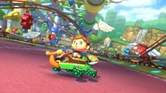 A male Villager racing in the track.