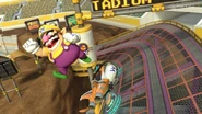 Wario-Trick-WarioStadium-MK8.jpg (149 KB) Wario performs a trick at the end of the anti-gravity portion of the track.