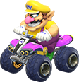 Wario on this Standard ATV in Mario Kart 8