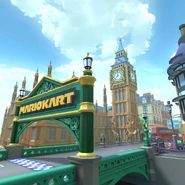 View of Big Ben in Mario Kart Tour.