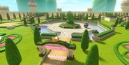 Peach Gardens as seen in the Mario Kart 8 Deluxe Booster Course Pass Wave 3 sneak peak trailer.