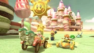 Baby Peach competing in a game of Shine Thief at Sweet Sweet Kingdom in her Prancer.