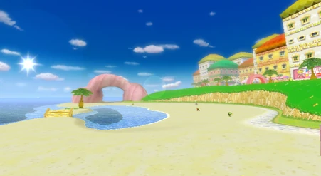 Peach Beach Overview - Mario Kart Wii