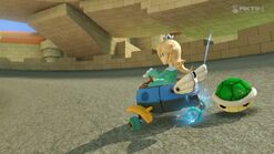 Rosalina, drifting around one of the alleyways.