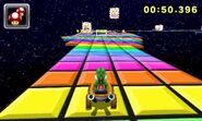 SNES MK7 Rainbow Road2.jpg (74 KB) Yoshi nears a couple of deadly Super Thwomps.