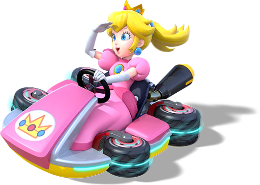 Hot Wheels Mario Kart Cat Peach Standard Car Play Vehicle 