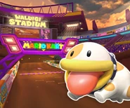 Waluigi Stadium icon featuring Yoshi's lovable dog, Poochy!