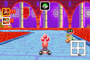 Mario battling Bowser on the stage.