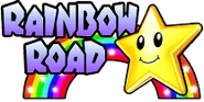 Rainbow Road's logo.