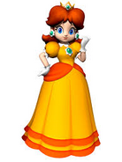 Princess Daisy, a fun-loving, lively racer in Mario Kart.