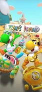 Yoshi's Island as seen on the promotional banner for the 2023 Yoshi Tour.