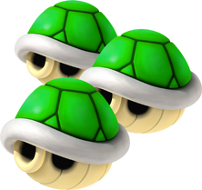 Triple Green Shells - Mario Kart Wii