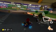 Performing a Mini-Turbo on the first turn.