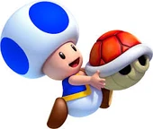 Toad holding a Red Shell.