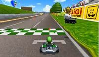 Luigi Racing On Luigi Raceway (MK7)