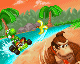 Riverside Park's icon, featuring Yoshi slipping on a Banana whilst Donkey Kong zooms past him.