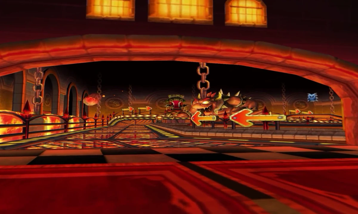 Bowser's Castle (Arcade) | Mario Kart Racing Wiki | Fandom