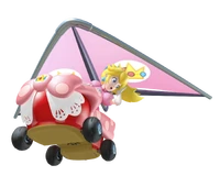 Peach gliding whilst driving the Birthday Girl.