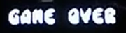 The game over screen from Super Mario Kart.