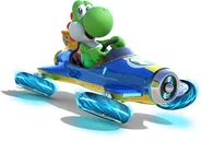 Game art of Yoshi in the Mach 8.