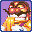 Wario Biting his hat in frustration he lost or got under 3rd