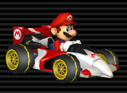 Mario in his Sprinter in Mario Kart Wii.